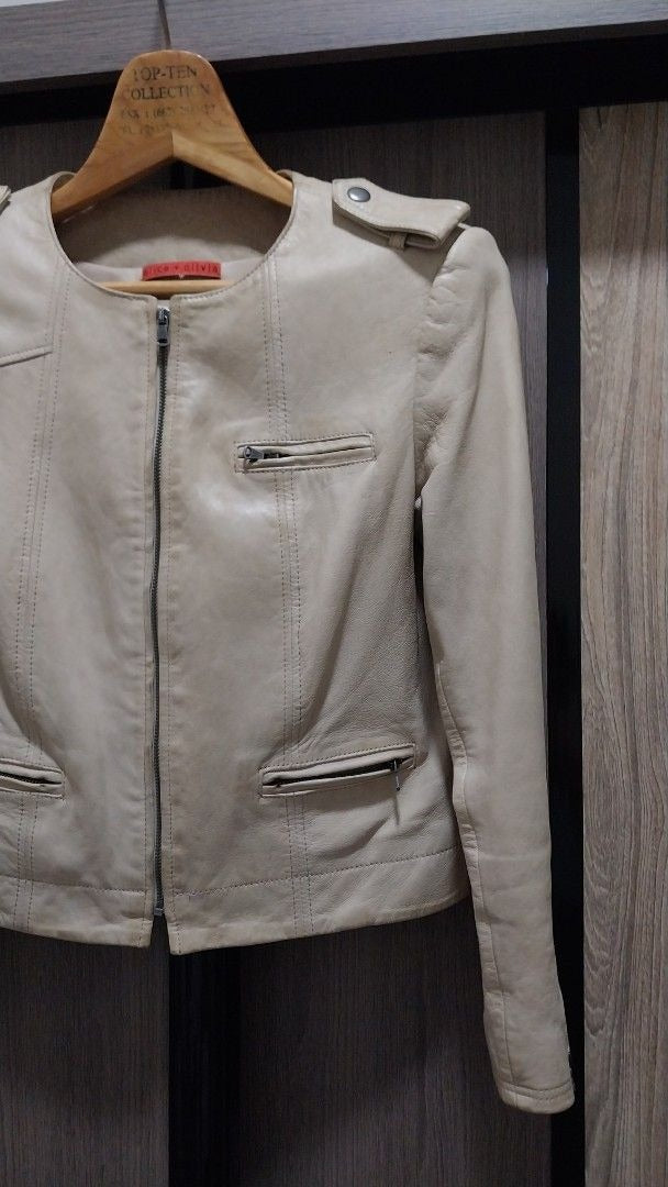 Alice + Olivia Leather Biker Jacket