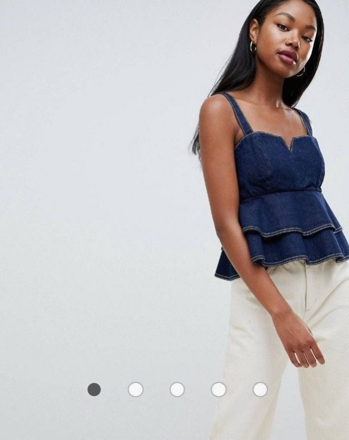 Asos Peplum Denim Top