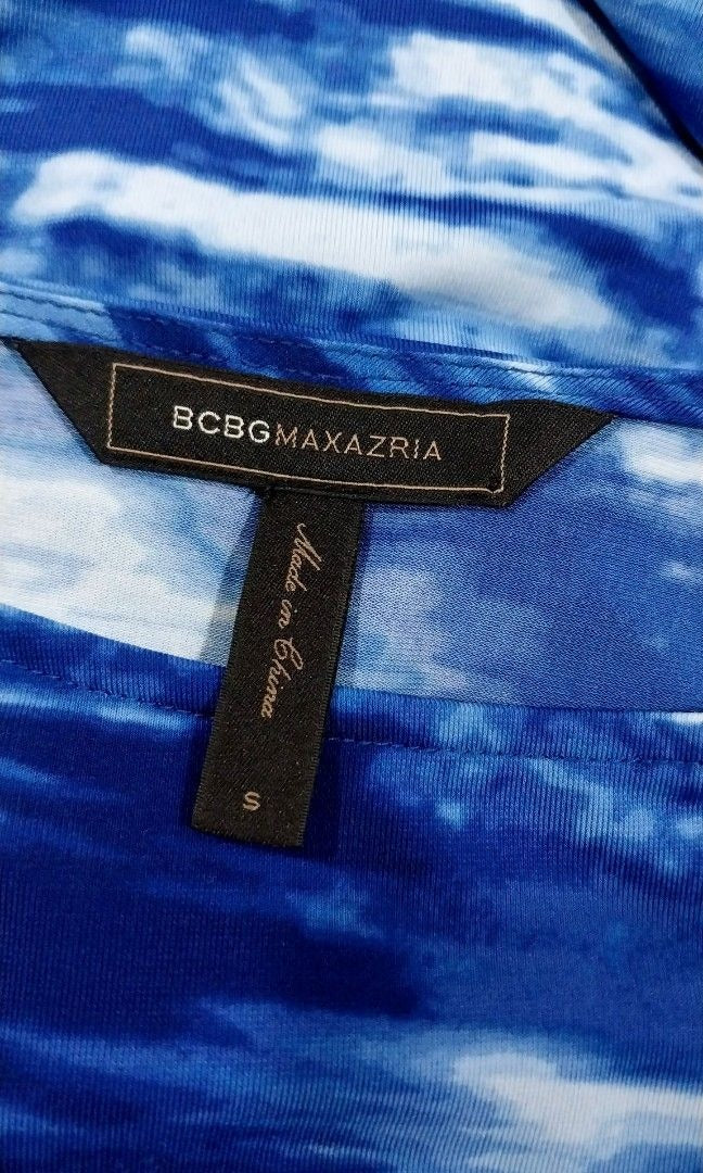 BCBG Maxazria Blue Dell Ruched Dress