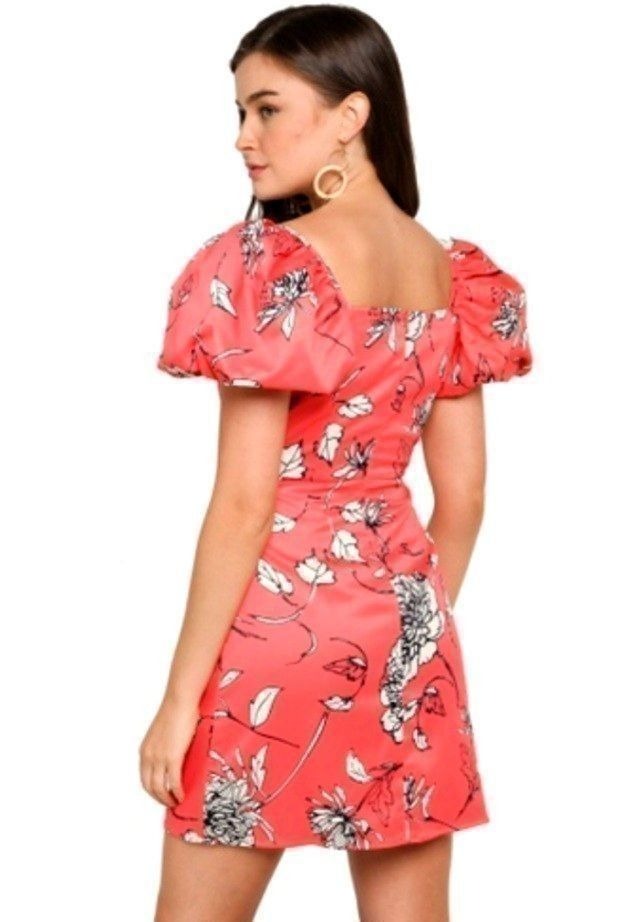Bysi Puff Sleeve Floral Dress