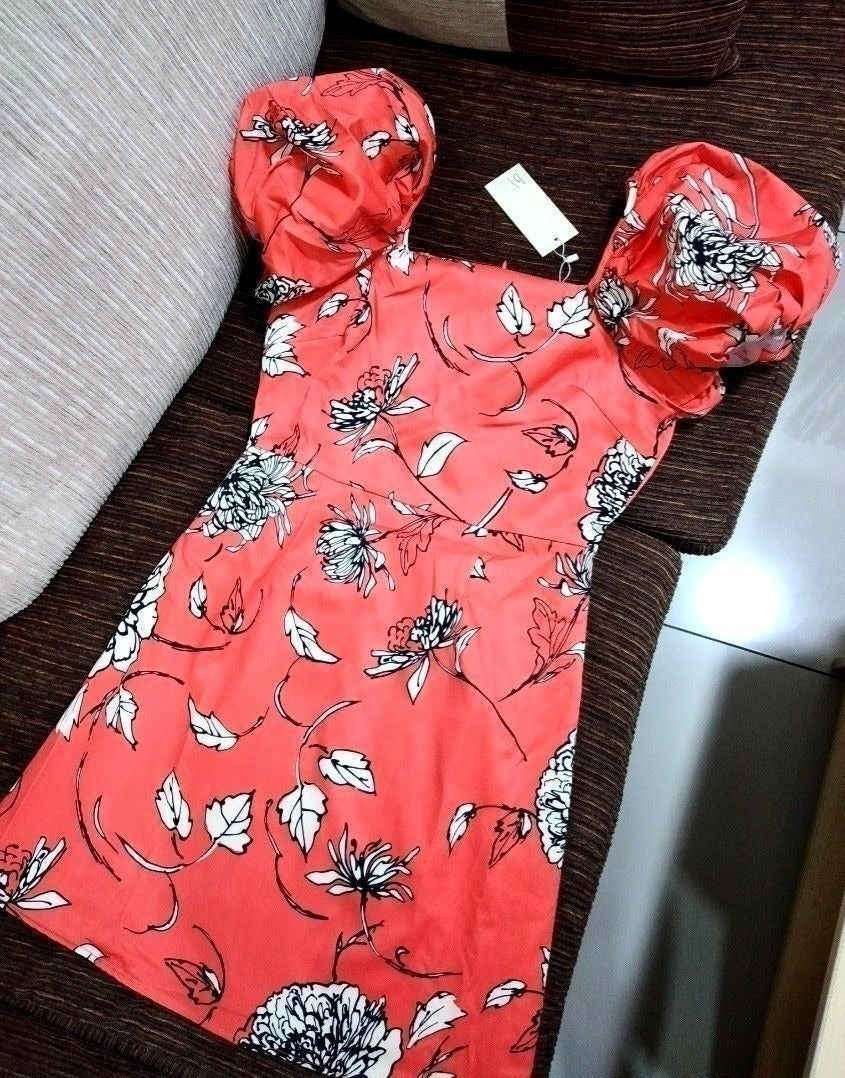 Bysi Puff Sleeve Floral Dress