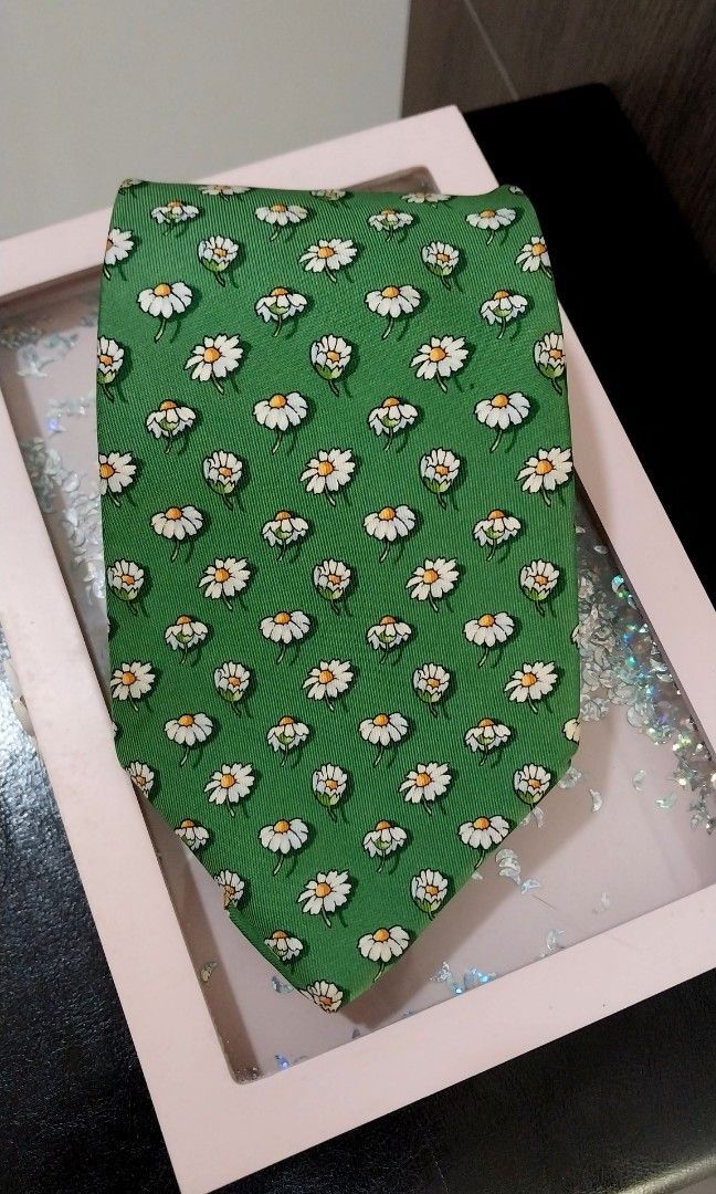 Salvatore Ferragamo Floral Pattern Silk Tie