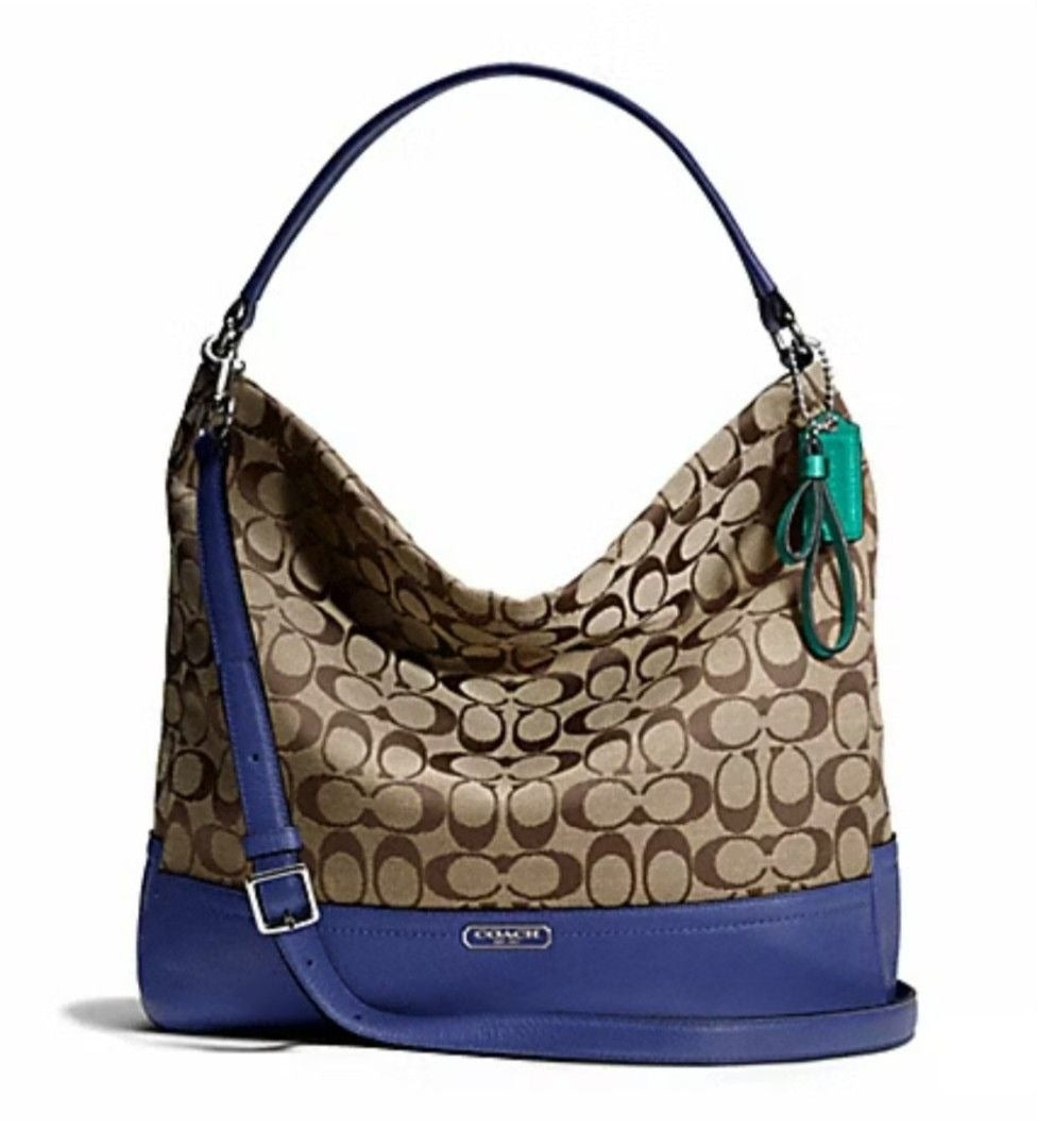 Coach Signature Monogram 2Way Hobo Bag