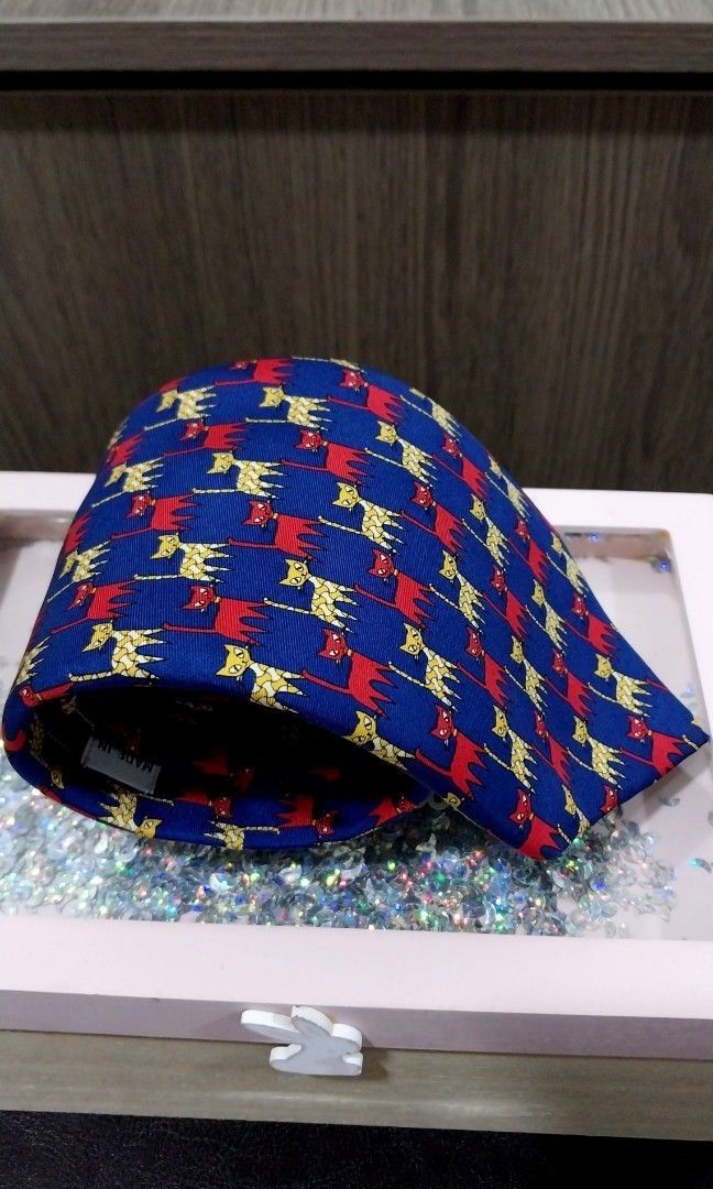 Christian Dior Cat Pattern Silk Tie