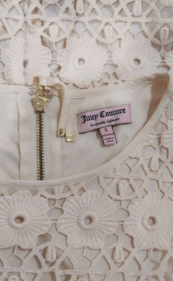Juicy Couture Ivory Blossom Daisy Lace Dress