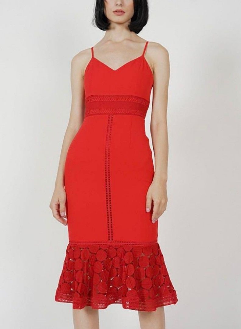 MDS Lace Midi Dress