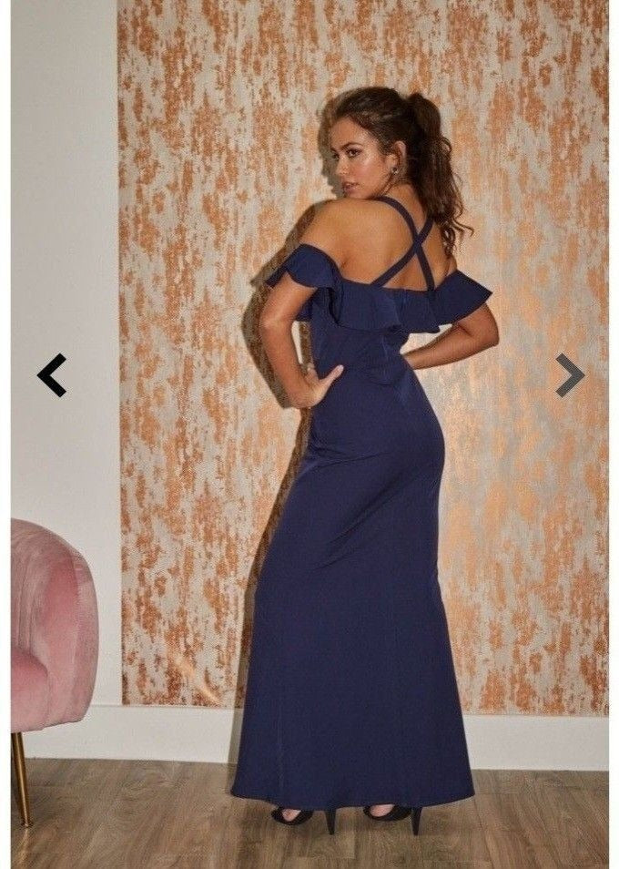 Little Mistress Navy Maxi Dress (London)