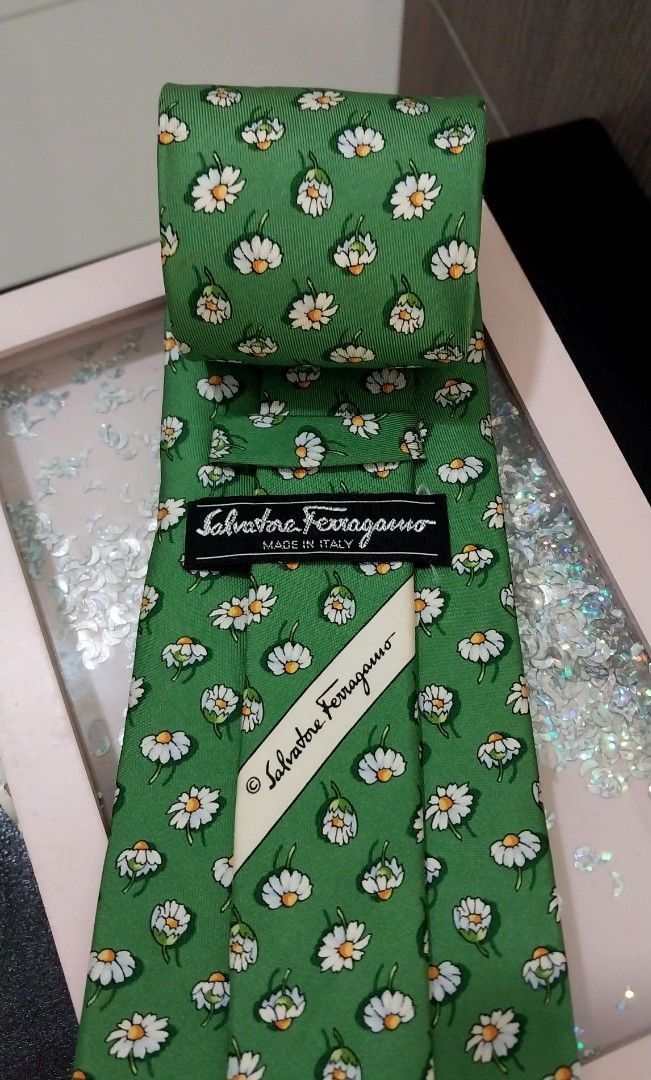 Salvatore Ferragamo Floral Pattern Silk Tie