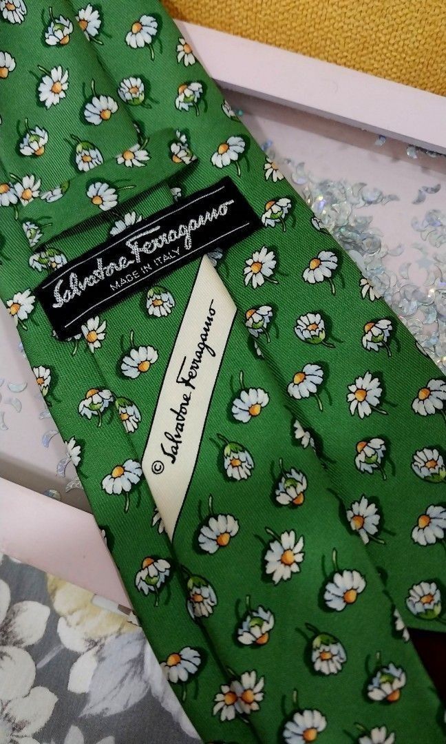 Salvatore Ferragamo Floral Pattern Silk Tie