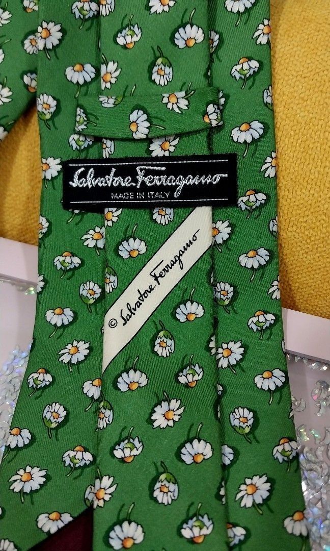Salvatore Ferragamo Floral Pattern Silk Tie