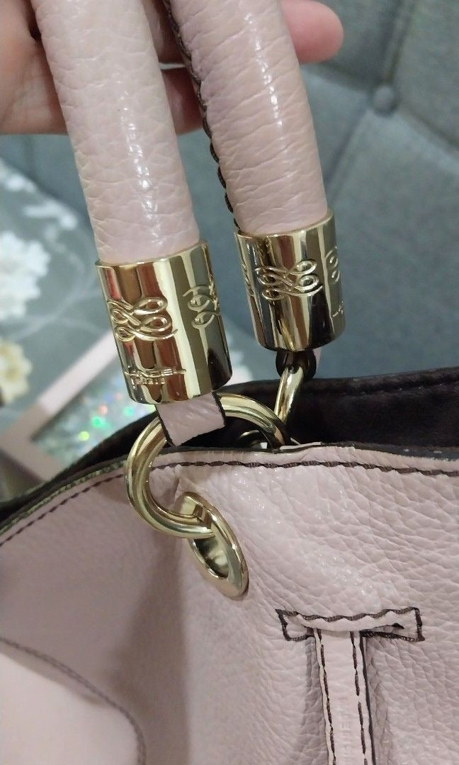 Lancel Pink Leather French Flair Tote