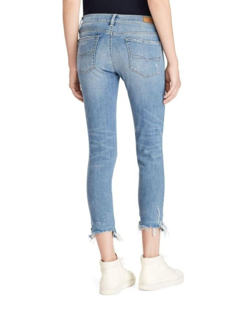 Polo Ralph Lauren Ripped Faded Tompskins Skinny Crop Jeans