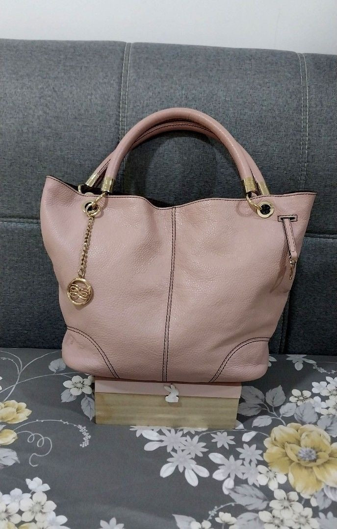 Lancel Pink Leather French Flair Tote
