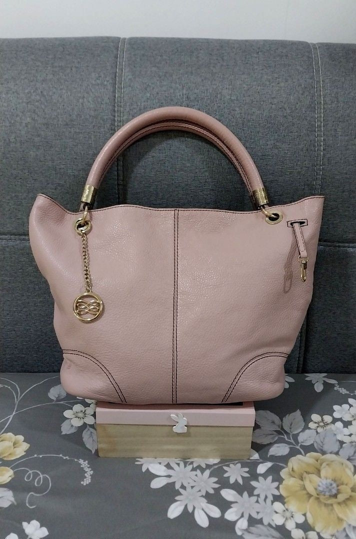 Lancel Pink Leather French Flair Tote