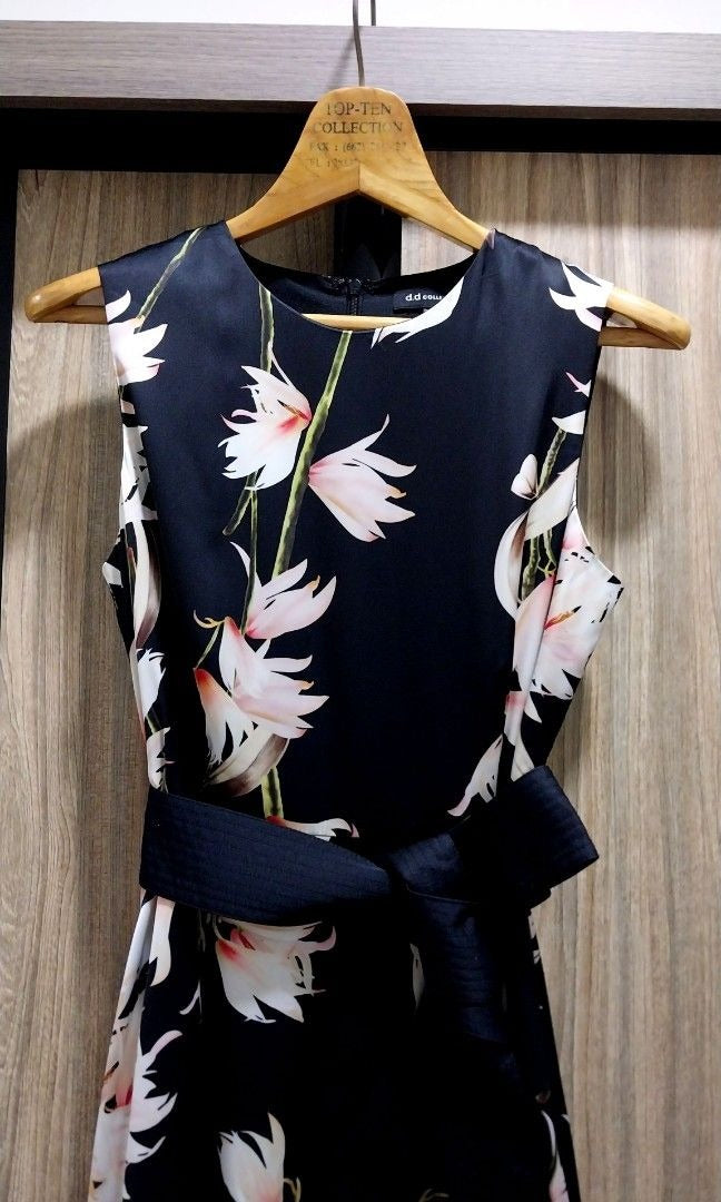 D.D Collective Black Floral Maxi Dress