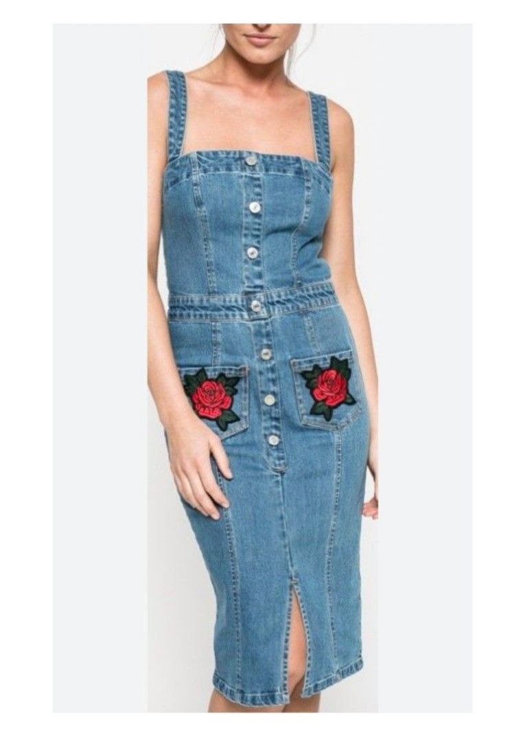 Guess Denim Midi Dress