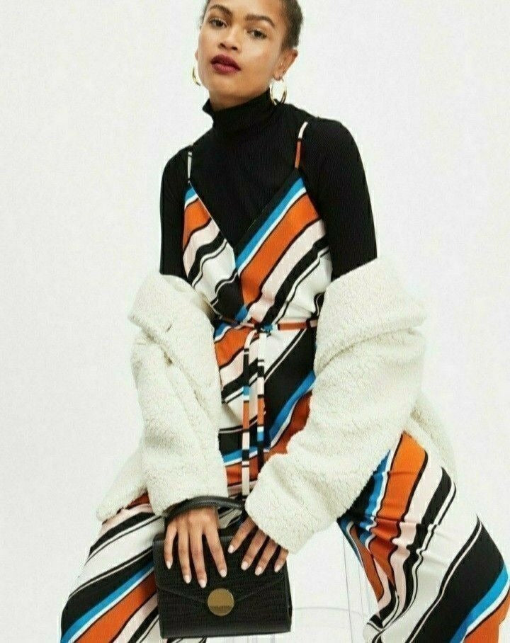 Miss Selfridge Multi Stripes Jumpsuit