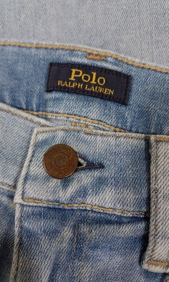Polo Ralph Lauren Ripped Faded Tompskins Skinny Crop Jeans