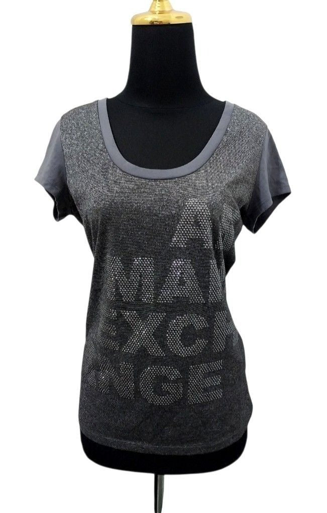 Armani Exchange Silver-Grey Top