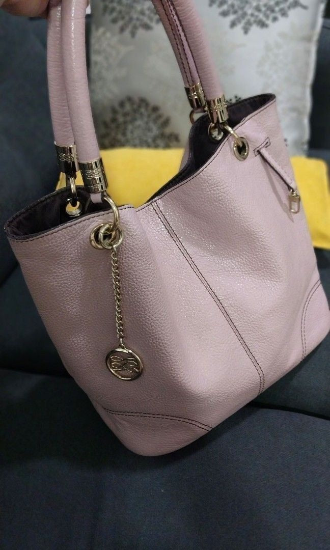 Lancel Pink Leather French Flair Tote