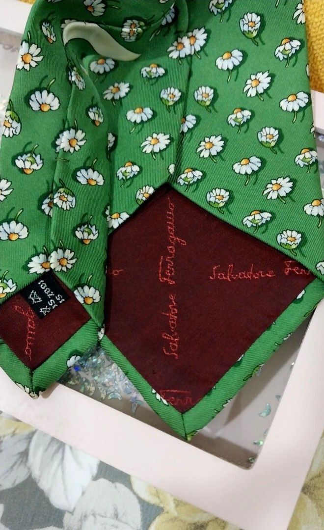 Salvatore Ferragamo Floral Pattern Silk Tie