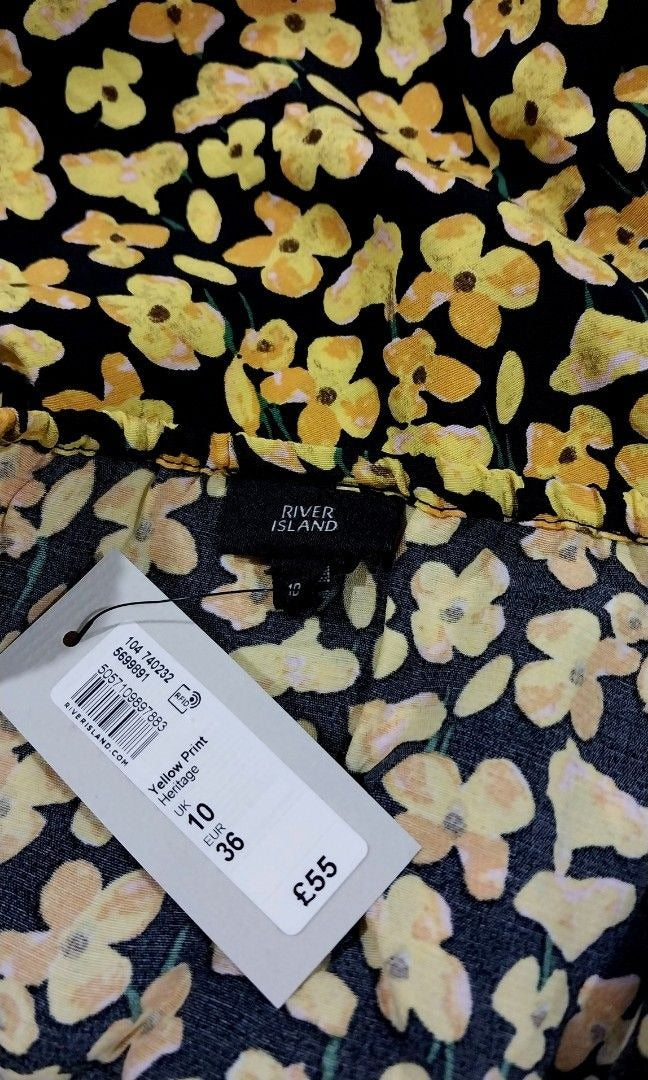 River Island Ruffle Cape Midi Dress
