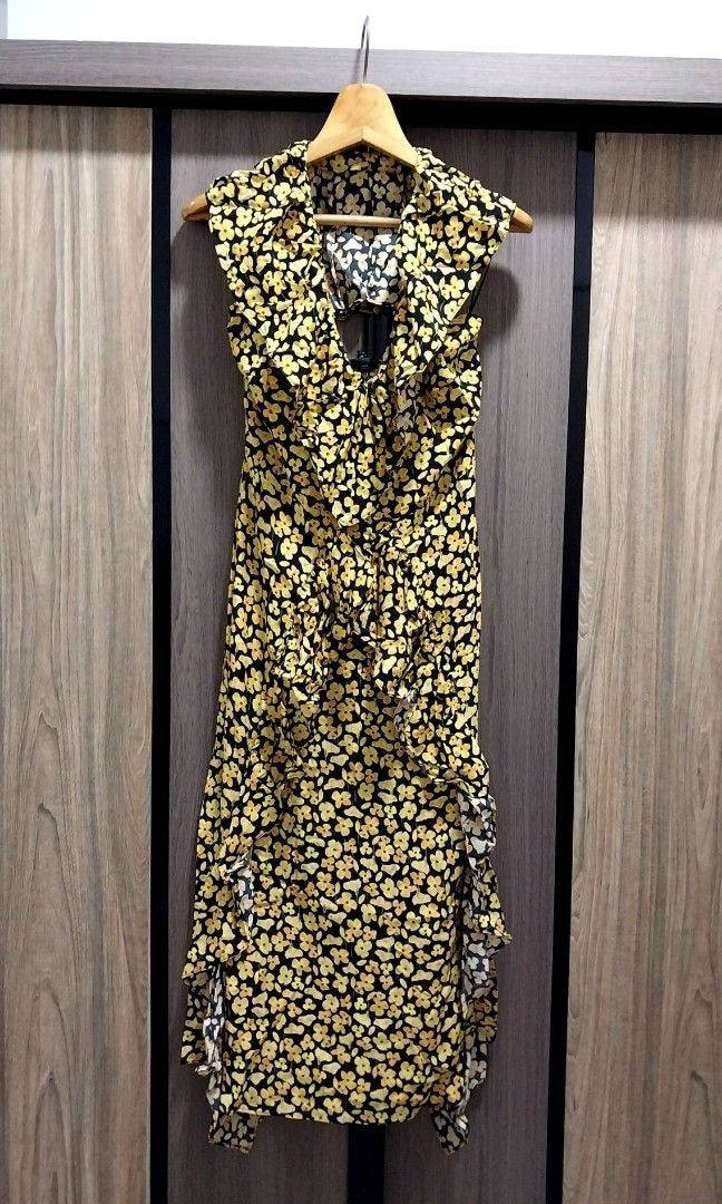 River Island Ruffle Cape Midi Dress