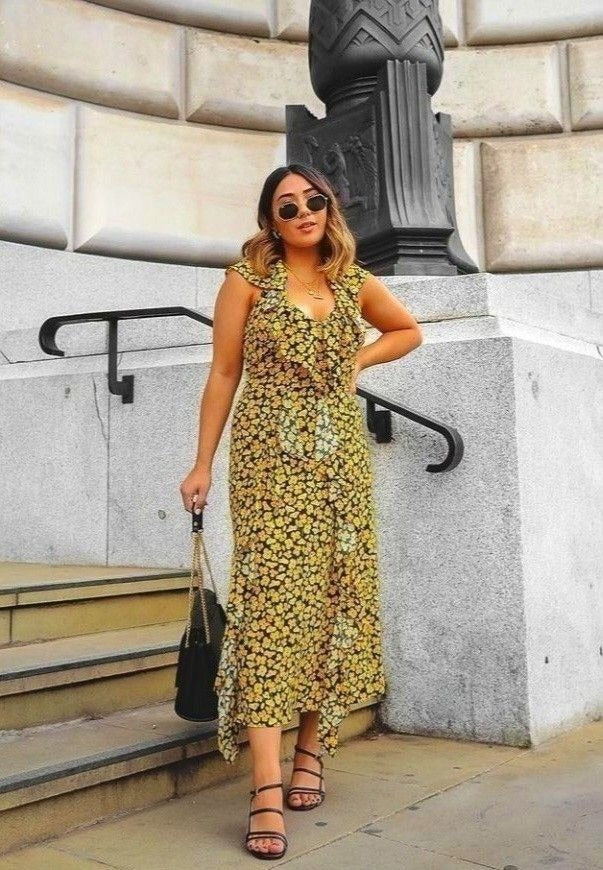 River Island Ruffle Cape Midi Dress