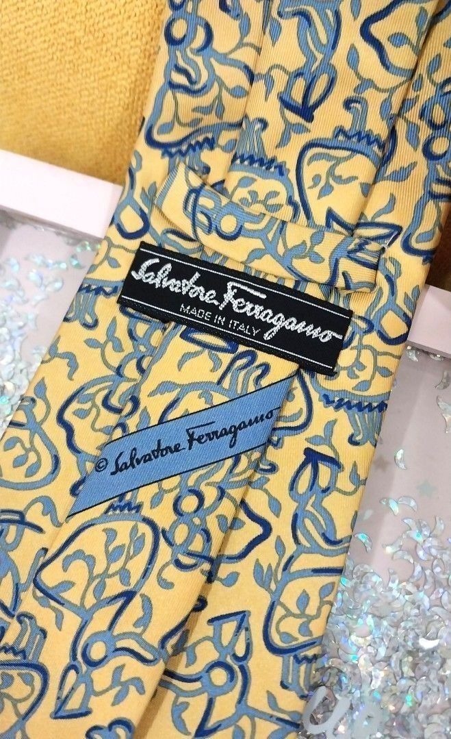 Salvatore Ferragamo Woman in Dress Pattern Silk Tie