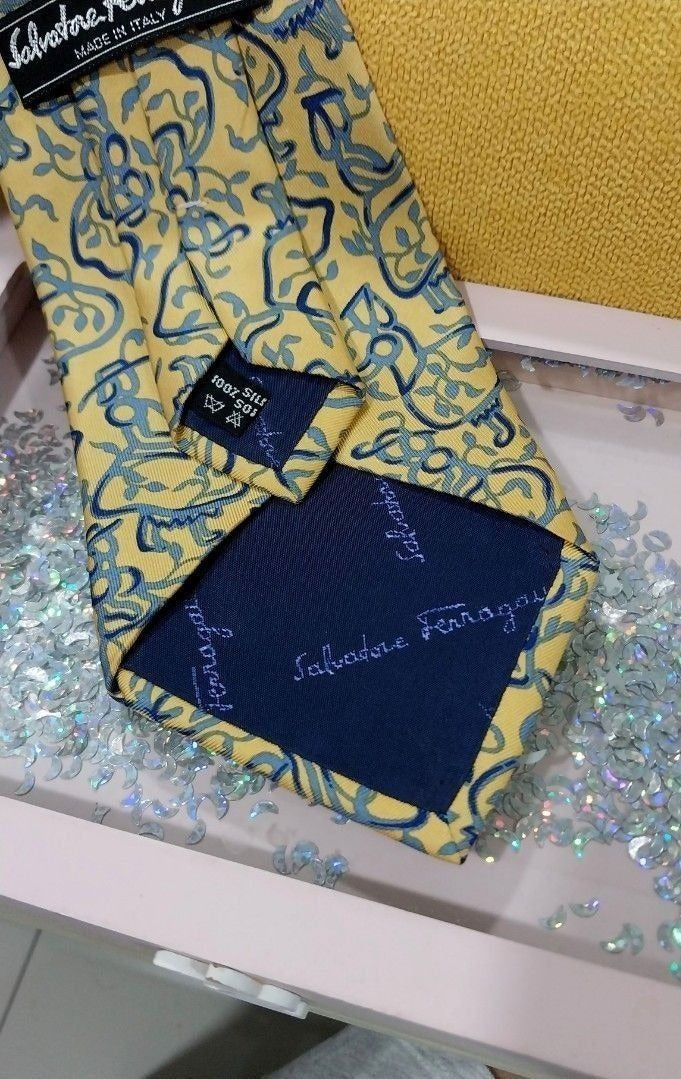 Salvatore Ferragamo Woman in Dress Pattern Silk Tie