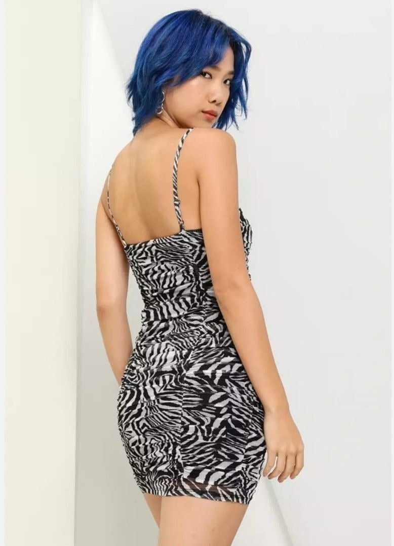 Topshop Petite Ruched Mini Dress