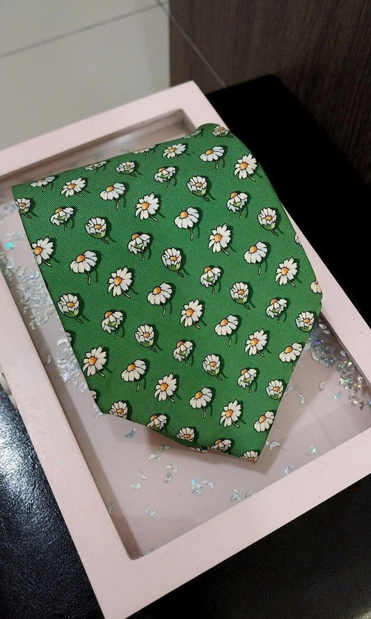 Salvatore Ferragamo Floral Pattern Silk Tie