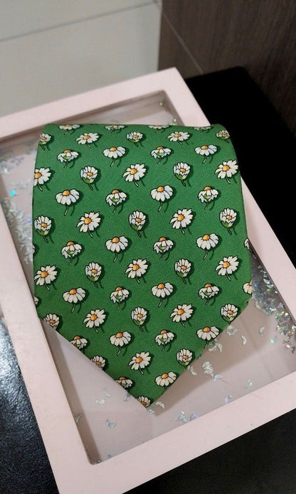 Salvatore Ferragamo Floral Pattern Silk Tie