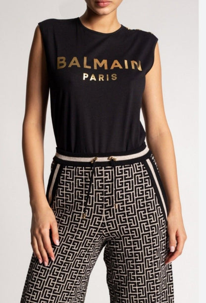 Balmain Sleeveless Cotton Top