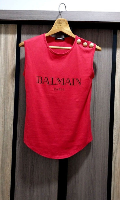 Balmain Sleeveless Cotton Top