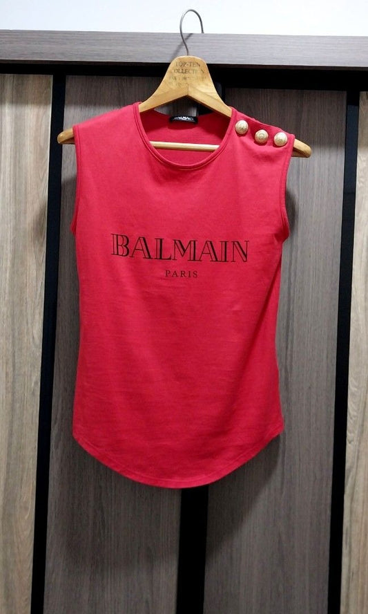 Balmain Sleeveless Cotton Top
