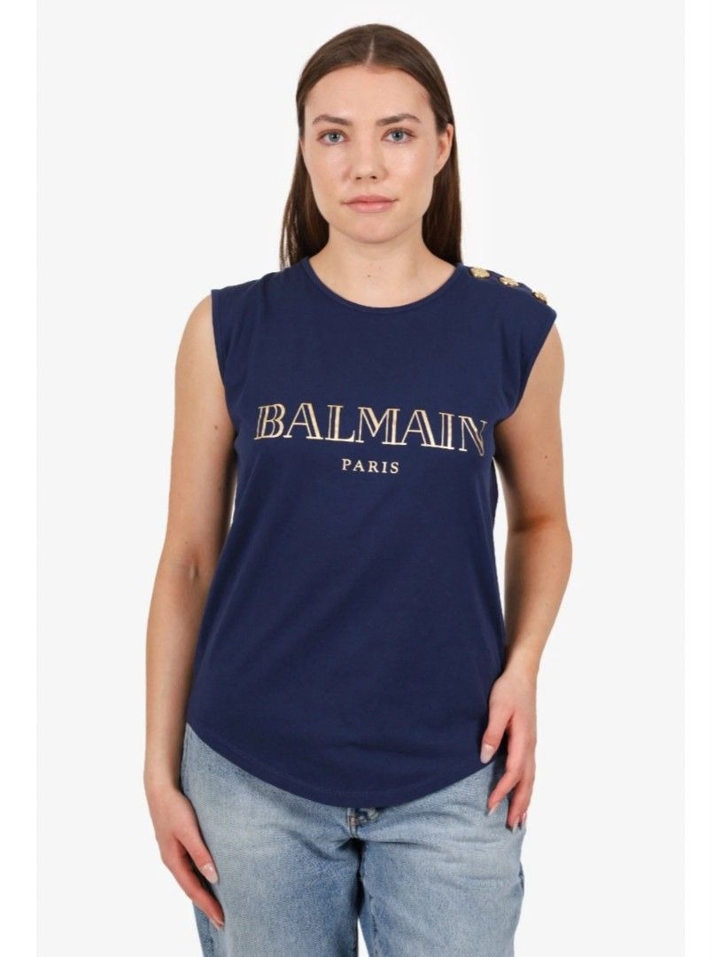 Balmain Sleeveless Cotton Top
