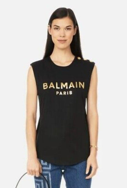 Balmain Sleeveless Cotton Top