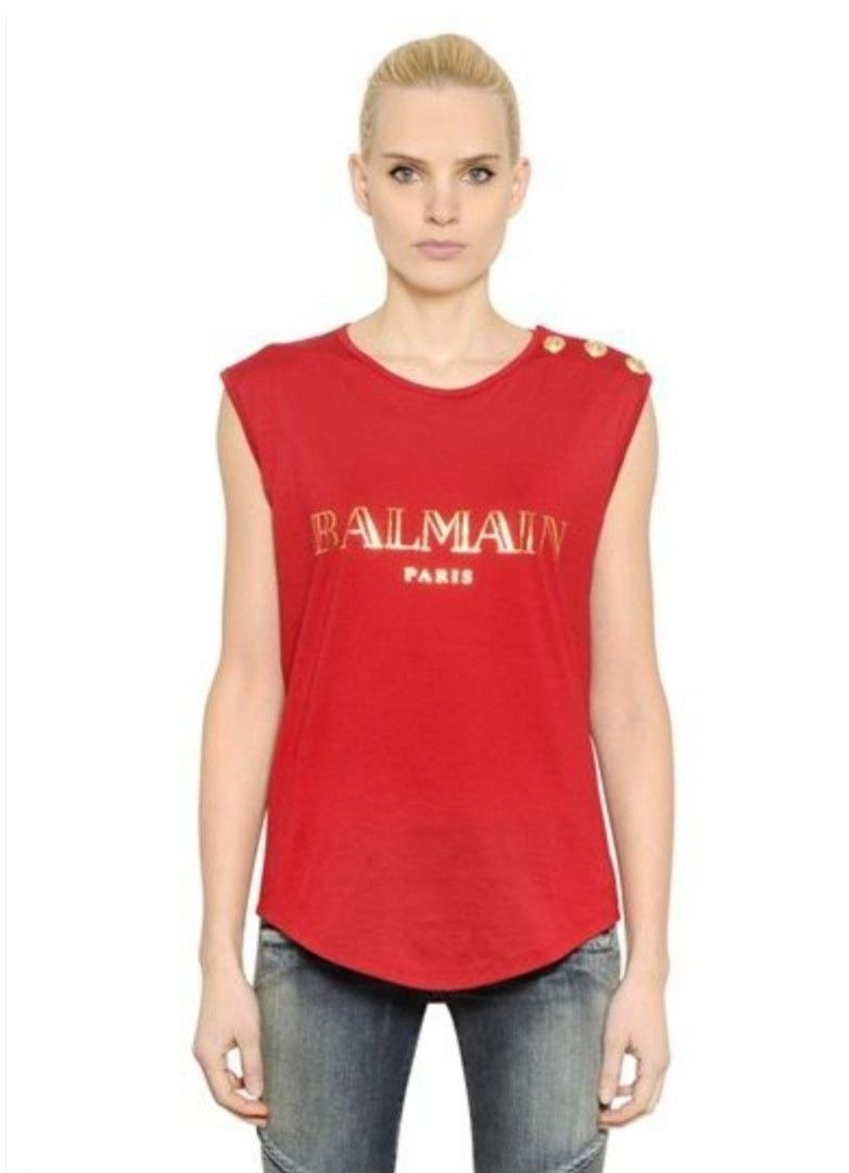 Balmain Sleeveless Cotton Top