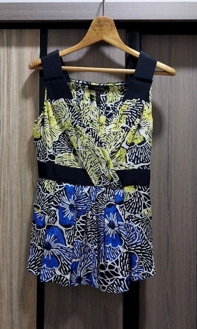 BCBG Maxazria Multicolor Silk Top