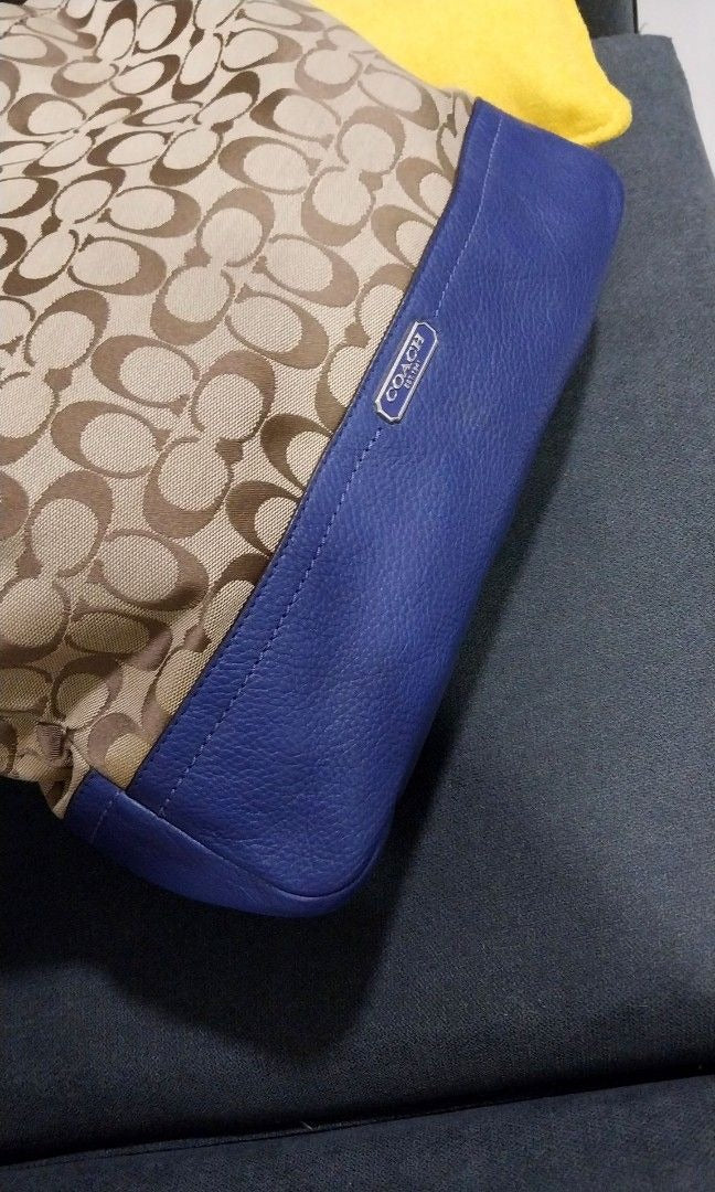 Coach Signature Monogram 2Way Hobo Bag