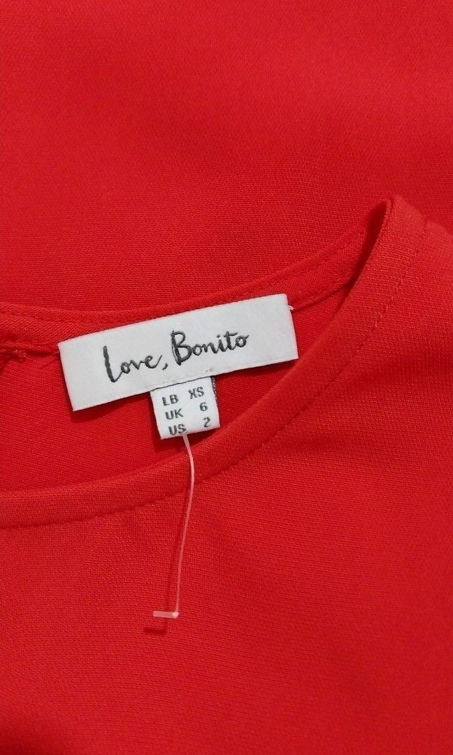 Love Bonito Pleated Bell Sleeve Mini Dress