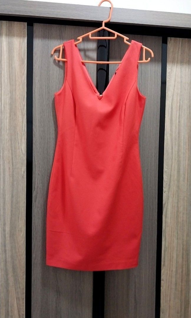 Zara V-Neck Fitted Mini Dress