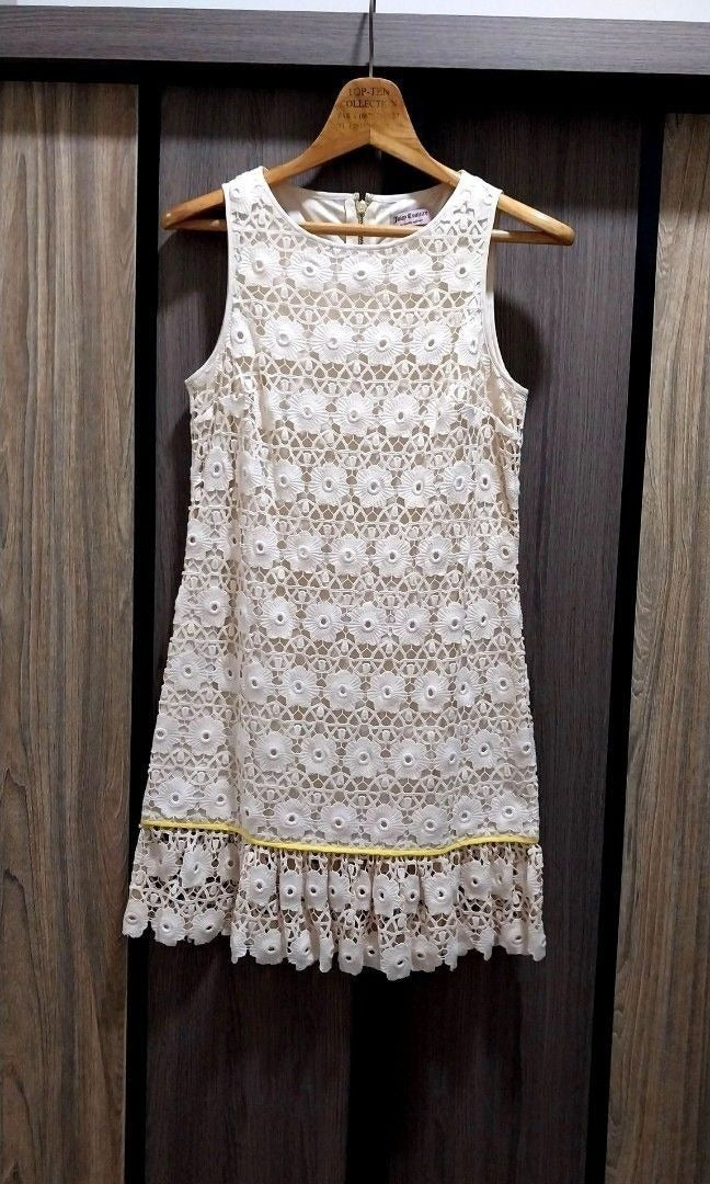 Juicy Couture Ivory Blossom Daisy Lace Dress
