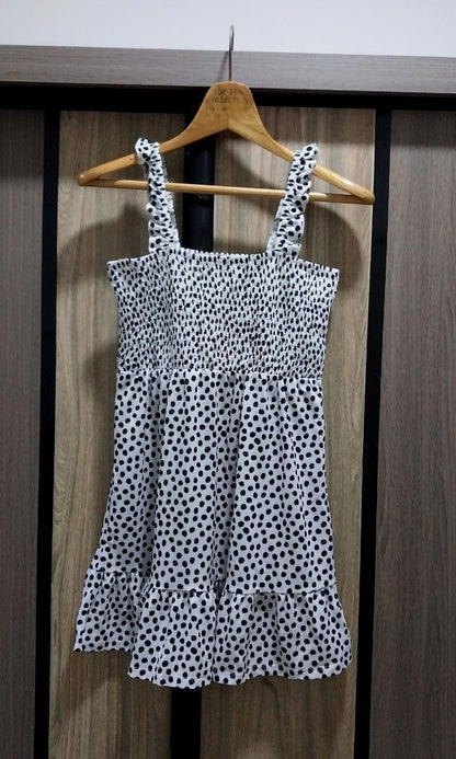 Topshop Shirred Flippy Mini Dress