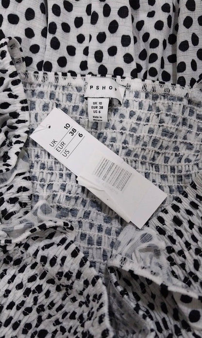 Topshop Shirred Flippy Mini Dress