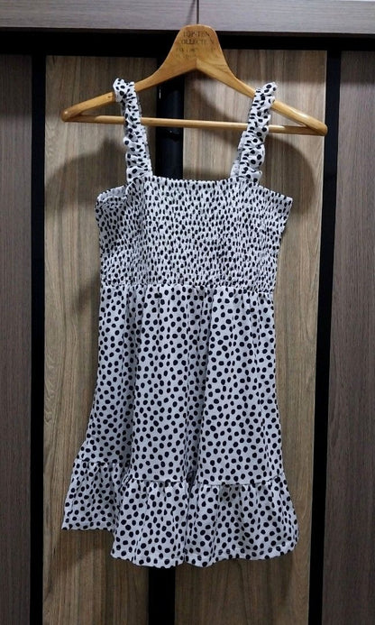 Topshop Shirred Flippy Mini Dress