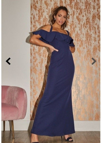 Little Mistress Navy Maxi Dress (London)
