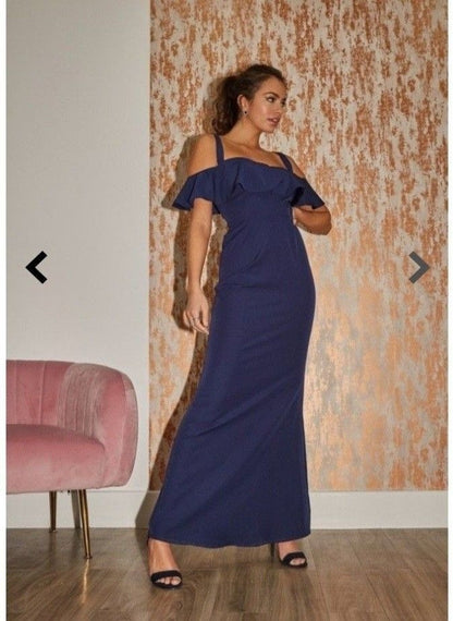 Little Mistress Navy Maxi Dress (London)