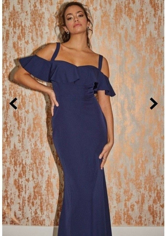 Little Mistress Navy Maxi Dress (London)